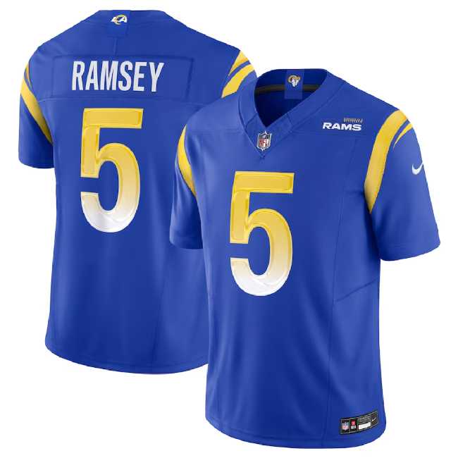 Men & Women & Youth Los Angeles Rams #5 Jalen Ramsey Blue 2023 F.U.S.E. Vapor Untouchable Limited Stitched Jersey,We sell and wholesale Men & Women & Youth Los Angeles Rams #5 Jalen Ramsey Blue 2023 F.U.S.E. Vapor Untouchable Limited Stitched Jersey on line form chian!